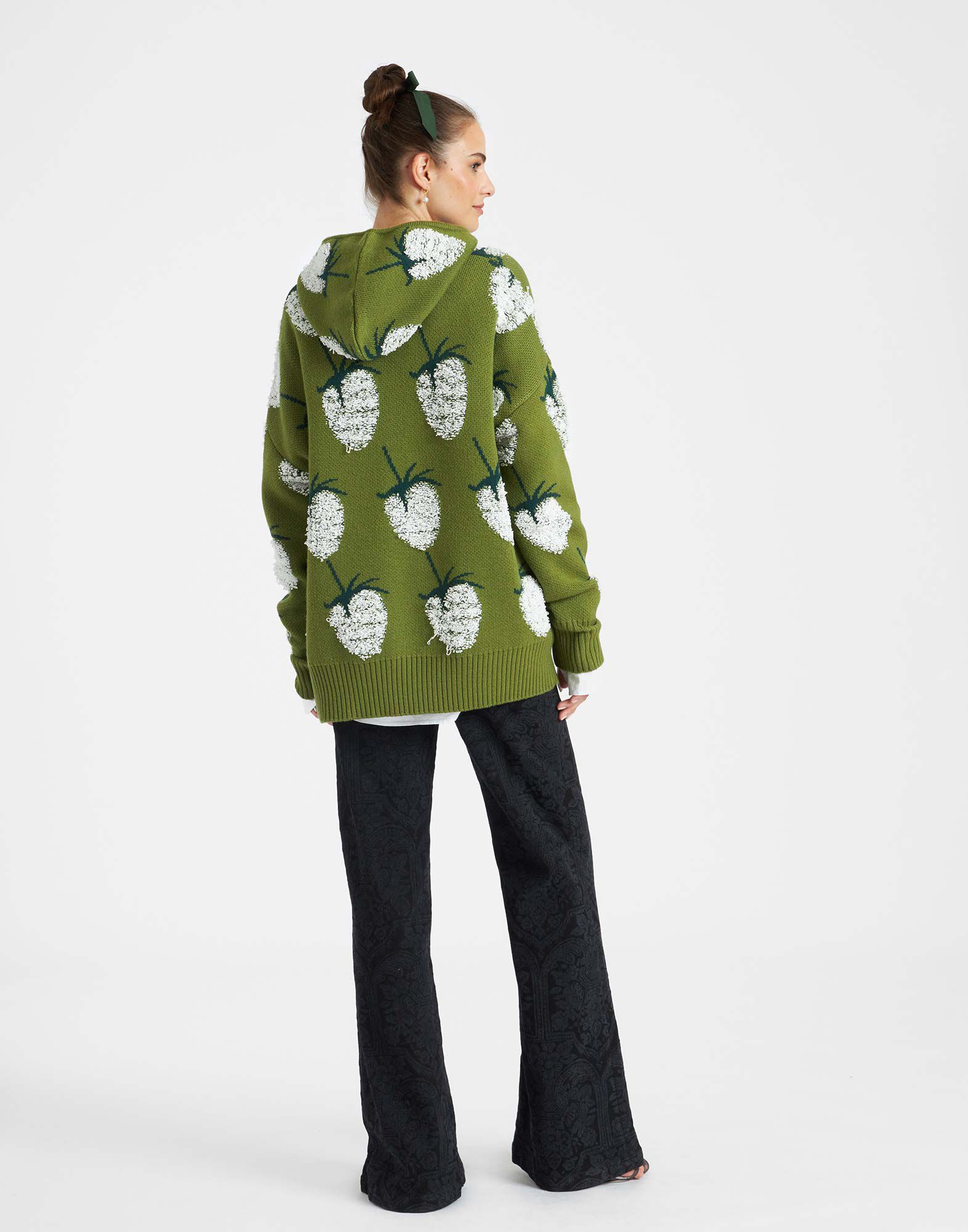 La DoubleJ Lampone Hoodie Green PUL0176KNI099VA214GR02