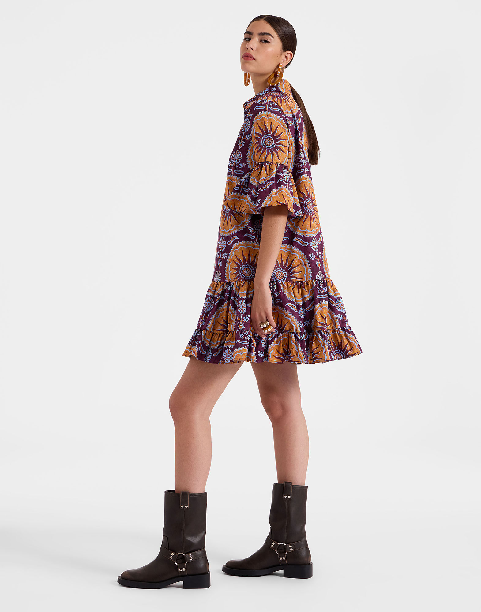 La DoubleJ Choux Dress Sovereign Purple DRE0193COT039SOV01PU01