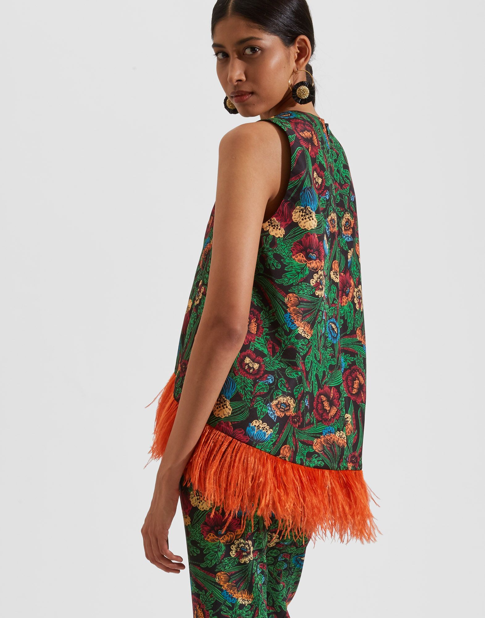 La DoubleJ La Scala Top (With Feathers) Night Garden TOP0013FAI001GAR0001