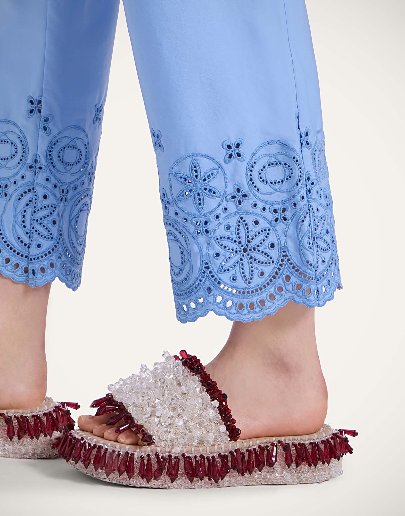 La DoubleJ Drawstring Pants Eclipse Light Blue TRO0162SAN005ECL03BU01