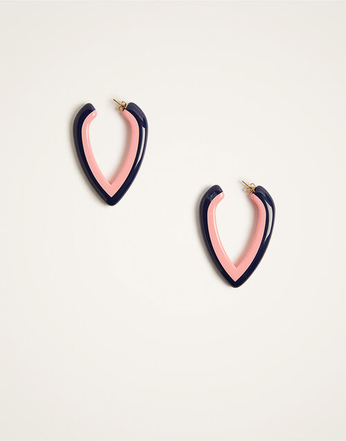 La DoubleJ Dew Earrings Bicolor Bicolor Blue & Pink EAR0056POL008BIC01PI01