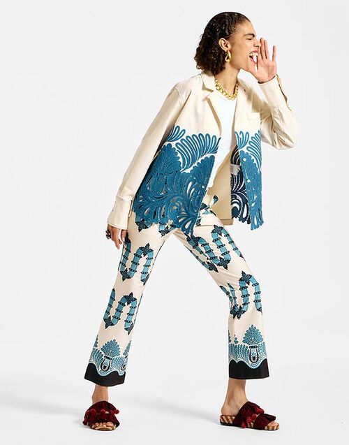 La DoubleJ 24/7 Pants Scirocco Placée Ivory TRO0069COT006SCI03WH04