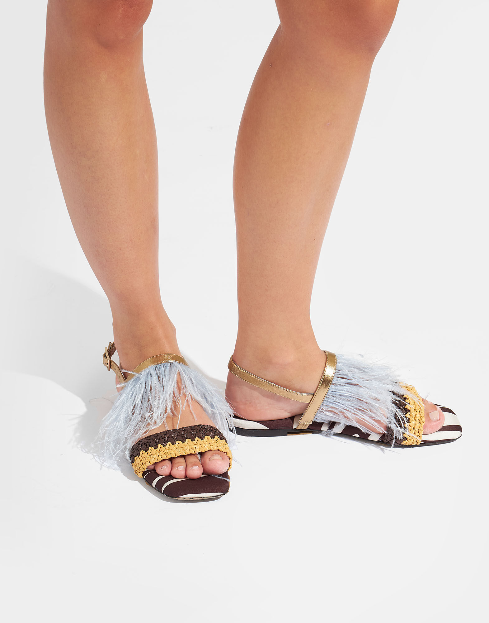 La DoubleJ Medal Sandal Watermarble SHO0076FOD001WAT01BR07