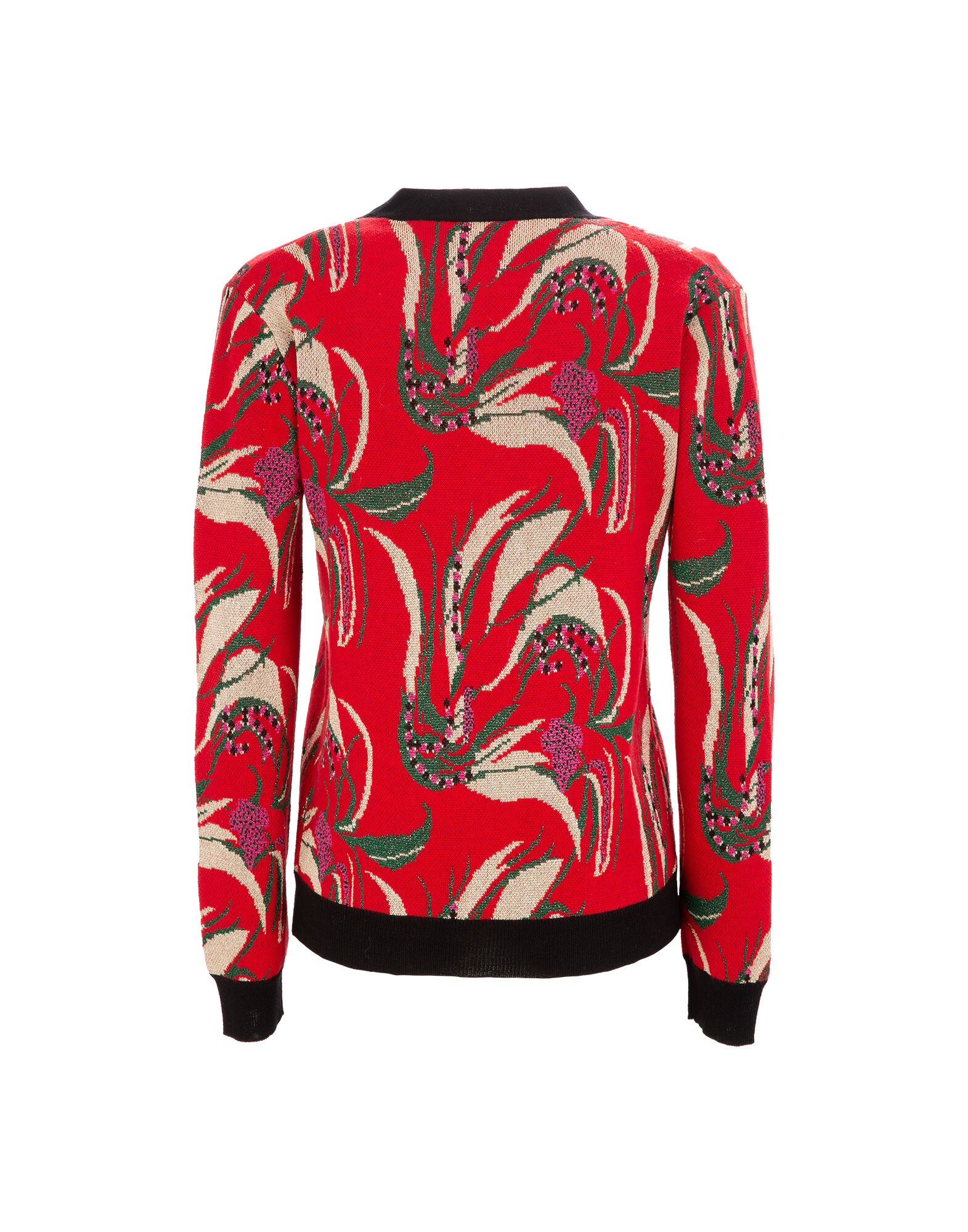 LaDoubleJ Cardigan Windy Flowers Rosso PUL0016KNI011WIN0001