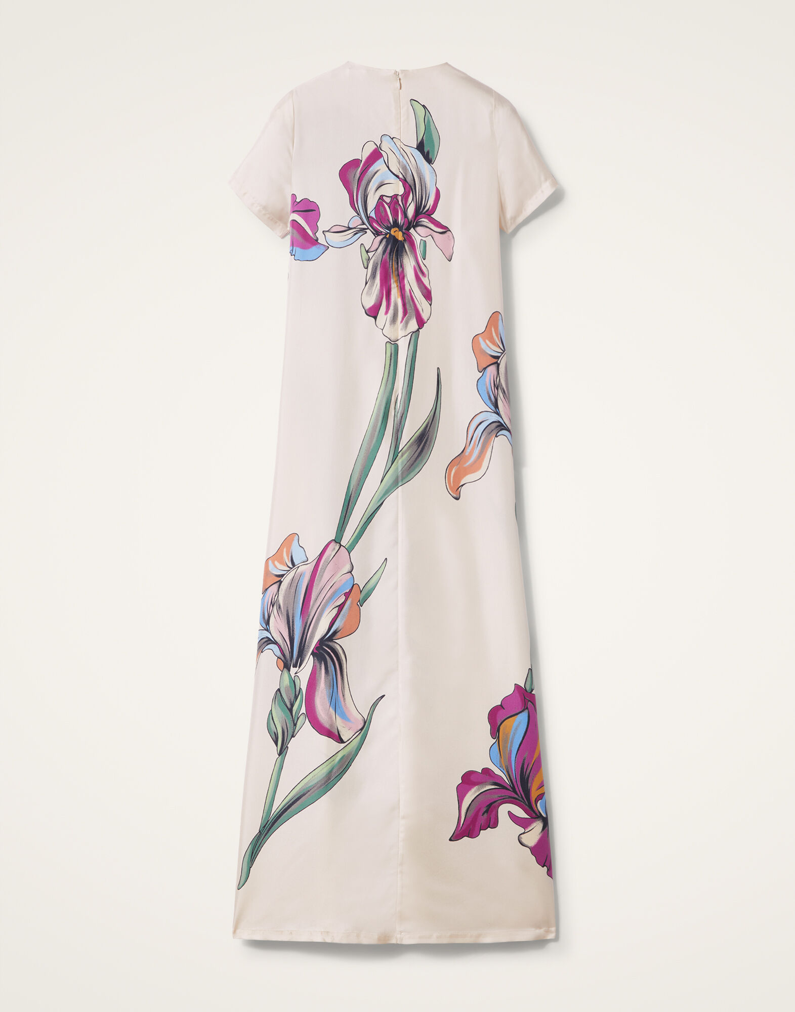 La DoubleJ Swing Dress Iris Plac&eacute;e Ivory DRE0128SIL006IRS07WH04