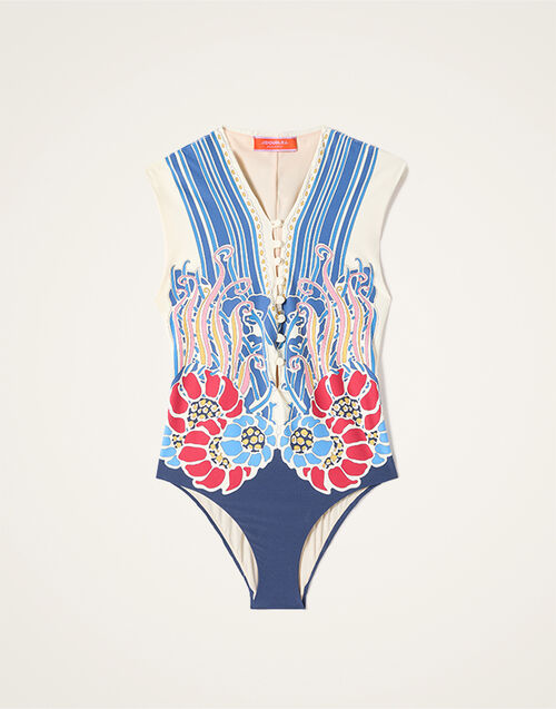 La DoubleJ Tutto Suit Lemuria Plac&eacute;e Blue SWI0092LYC006LEM02BU03