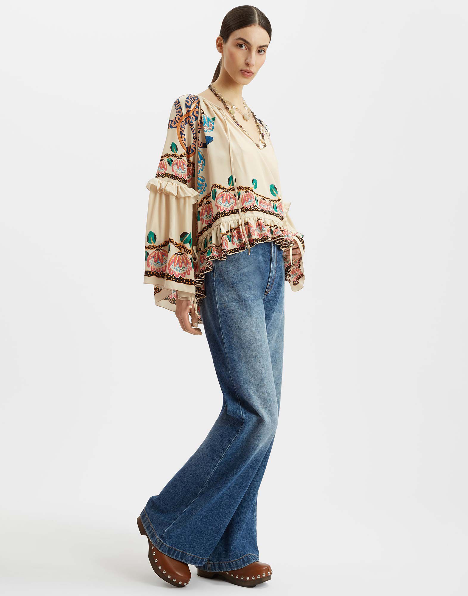 La DoubleJ Boho Blouse Eve Ecru TOP0132CRE005EEC01BR05