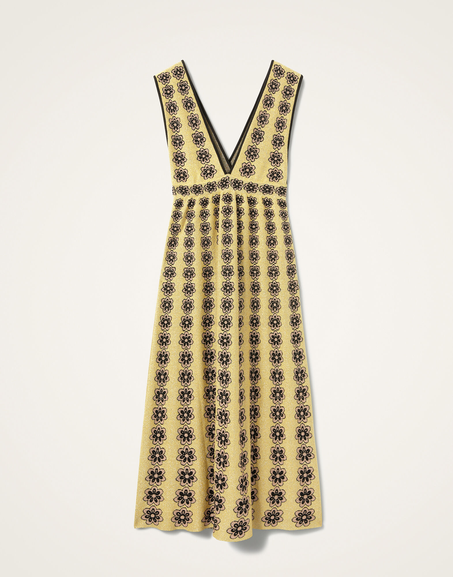 La DoubleJ Caper Dress Multicolor Gold & Pink DRE0919KNI162VA381PI01