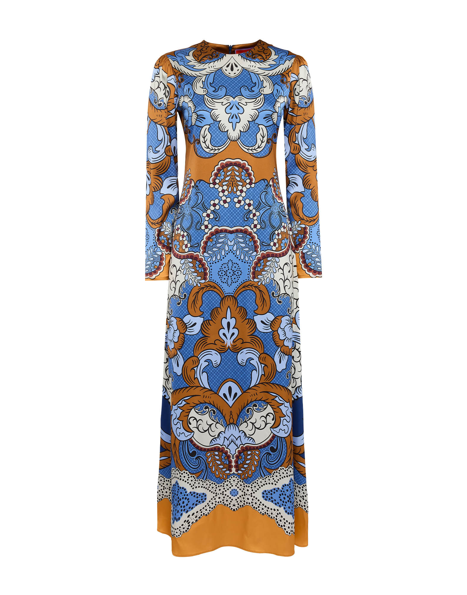 La DoubleJ Clingy Swing Dress Portal Plac&eacute;e Light Blue DRE0762VIS023POR02BU01