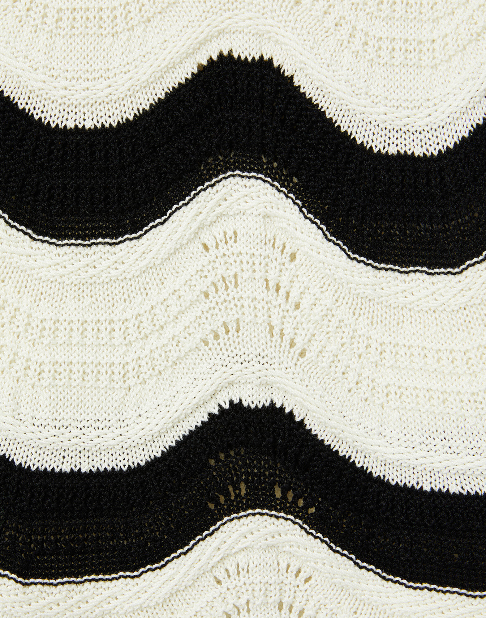 La DoubleJ Chevron Top Bicolor Black & Ivory PUL0266KNI158VA369BR05