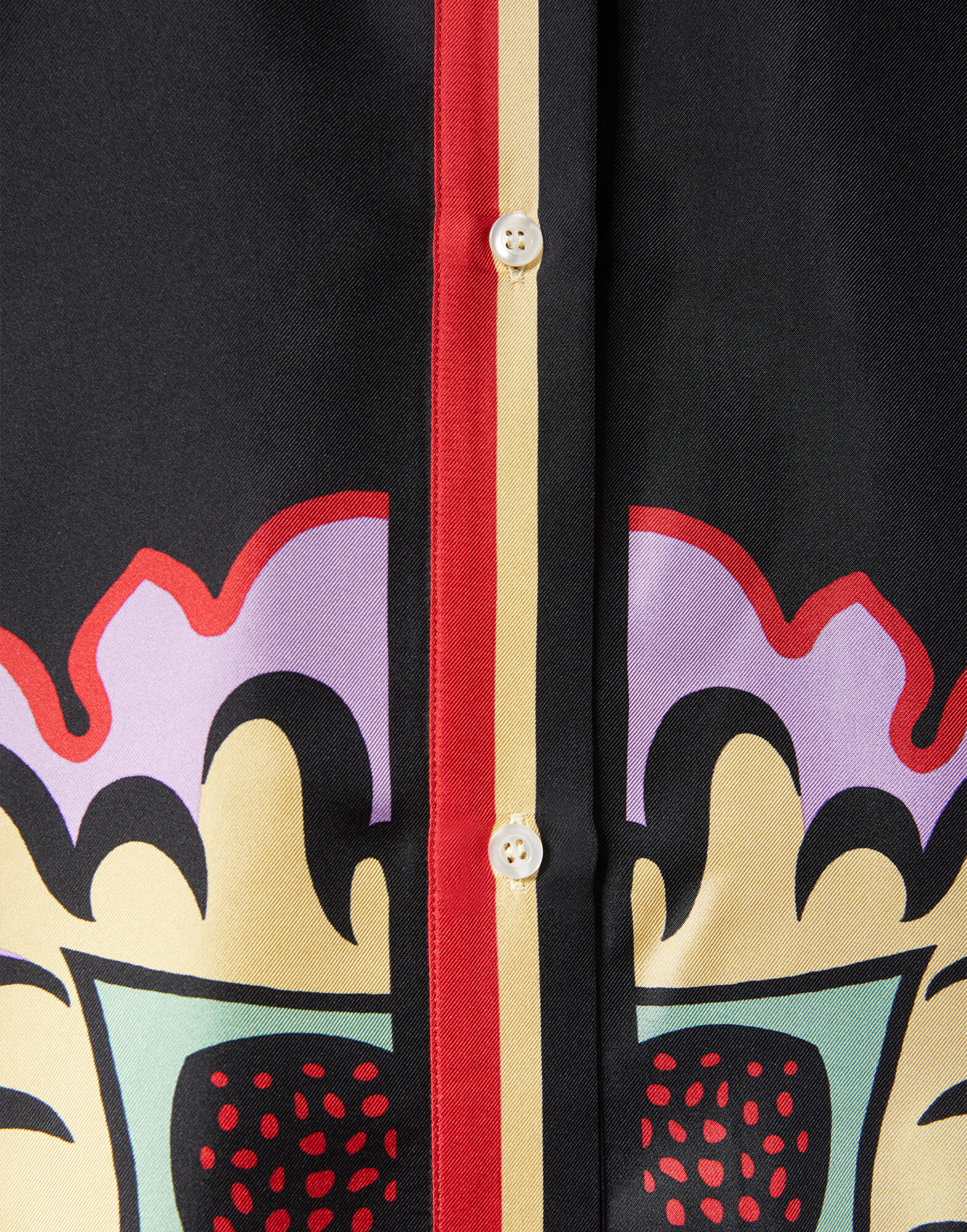 La DoubleJ Foulard Shirt Palazzo Plac&eacute;e Lilac SHI0059SIL001PAL08PU02