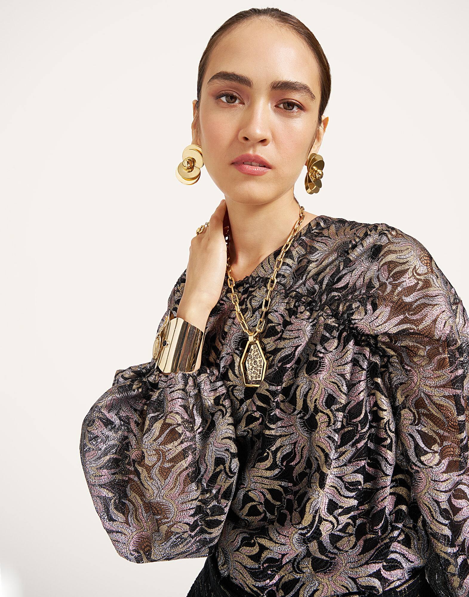 La DoubleJ Brigid Top Sun Black TOP0228LAC015SUN03BL01