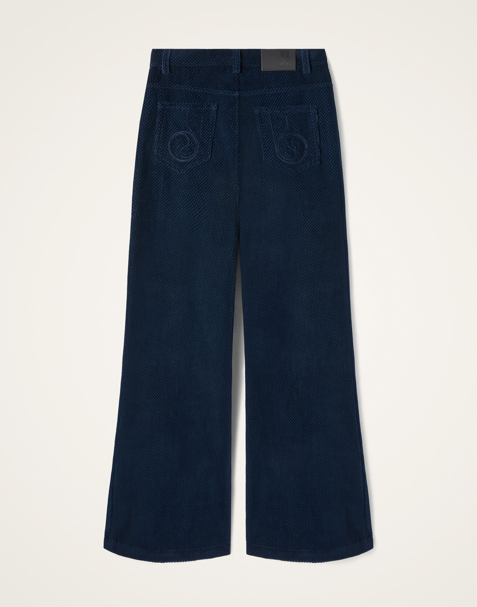 La DoubleJ The Flare Pants Solid Navy TRO0140VEL020SOLIDBU06