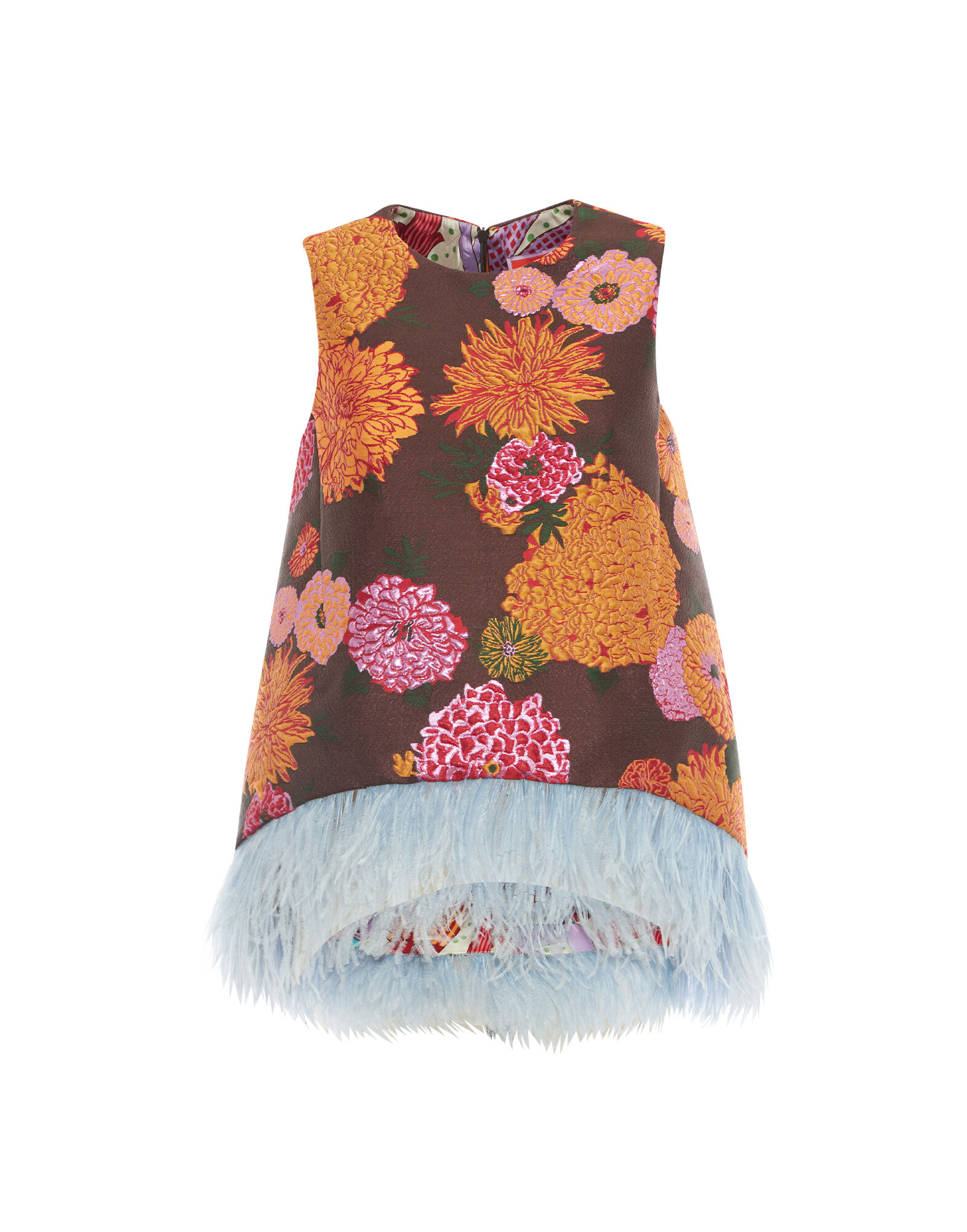 La DoubleJ La Scala Top (With Feathers) Gin Chocolate TOP0013JCQ048GYN02BR07