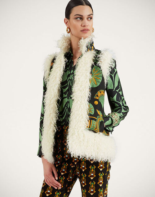 La DoubleJ Sleeveless Folk Jacket The Nile Plac&eacute;e Black JAC0046FAI001NIL01BL01