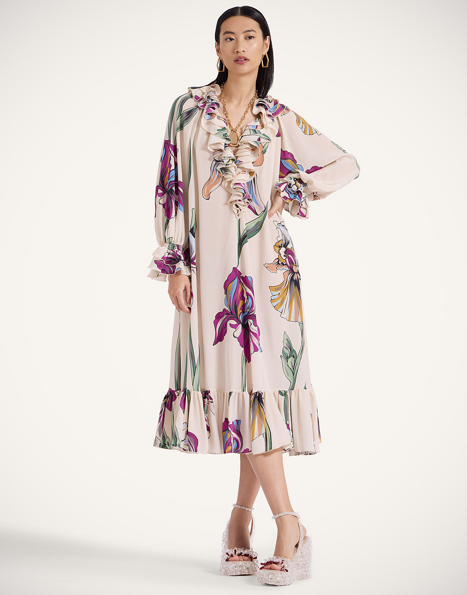 La DoubleJ Hey Jude! Dress Iris Ivory DRE0850CRE001IRS01WH04