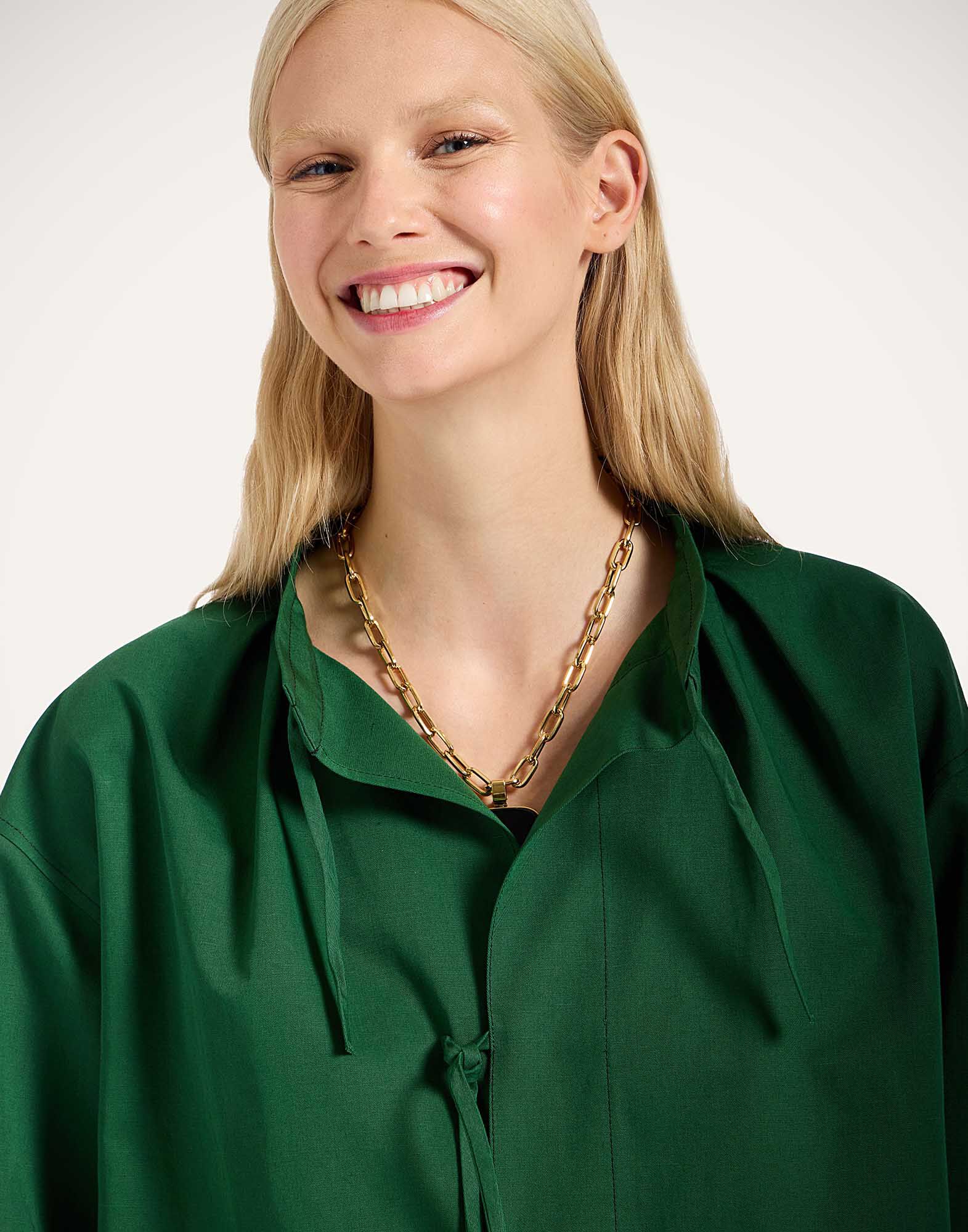 La DoubleJ Love Child Shirt Solid Dark Green SHI0147COT075SOLIDGR03