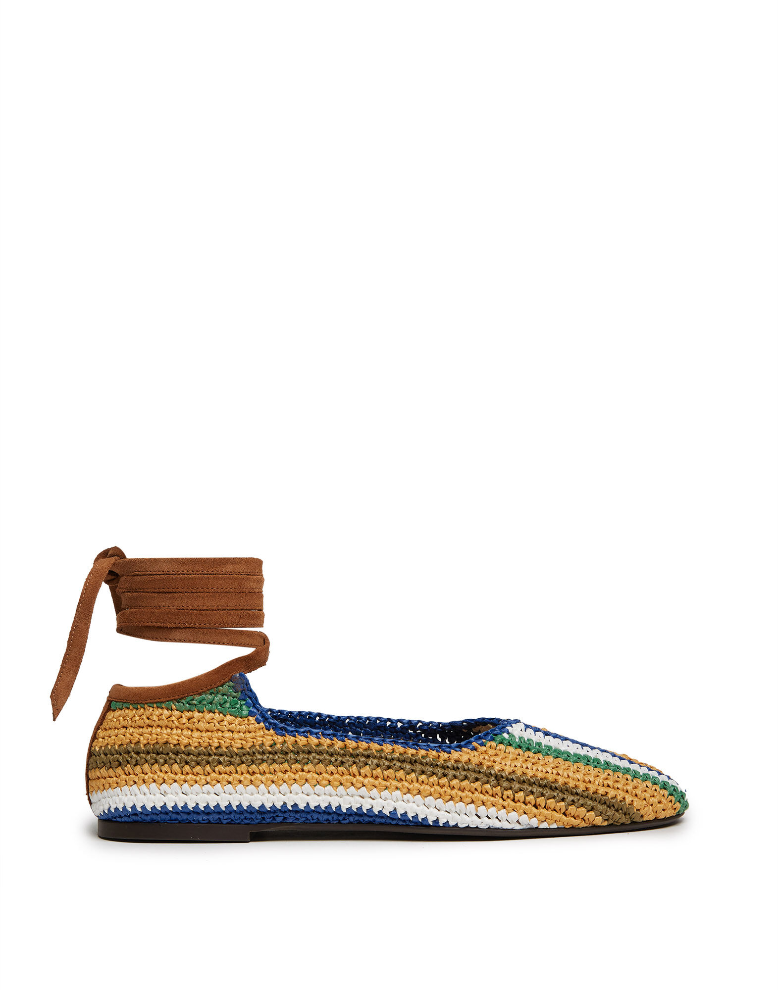 La DoubleJ Ballerina Flats Multicolor Blu SHO0061RAF001MUL66BU03