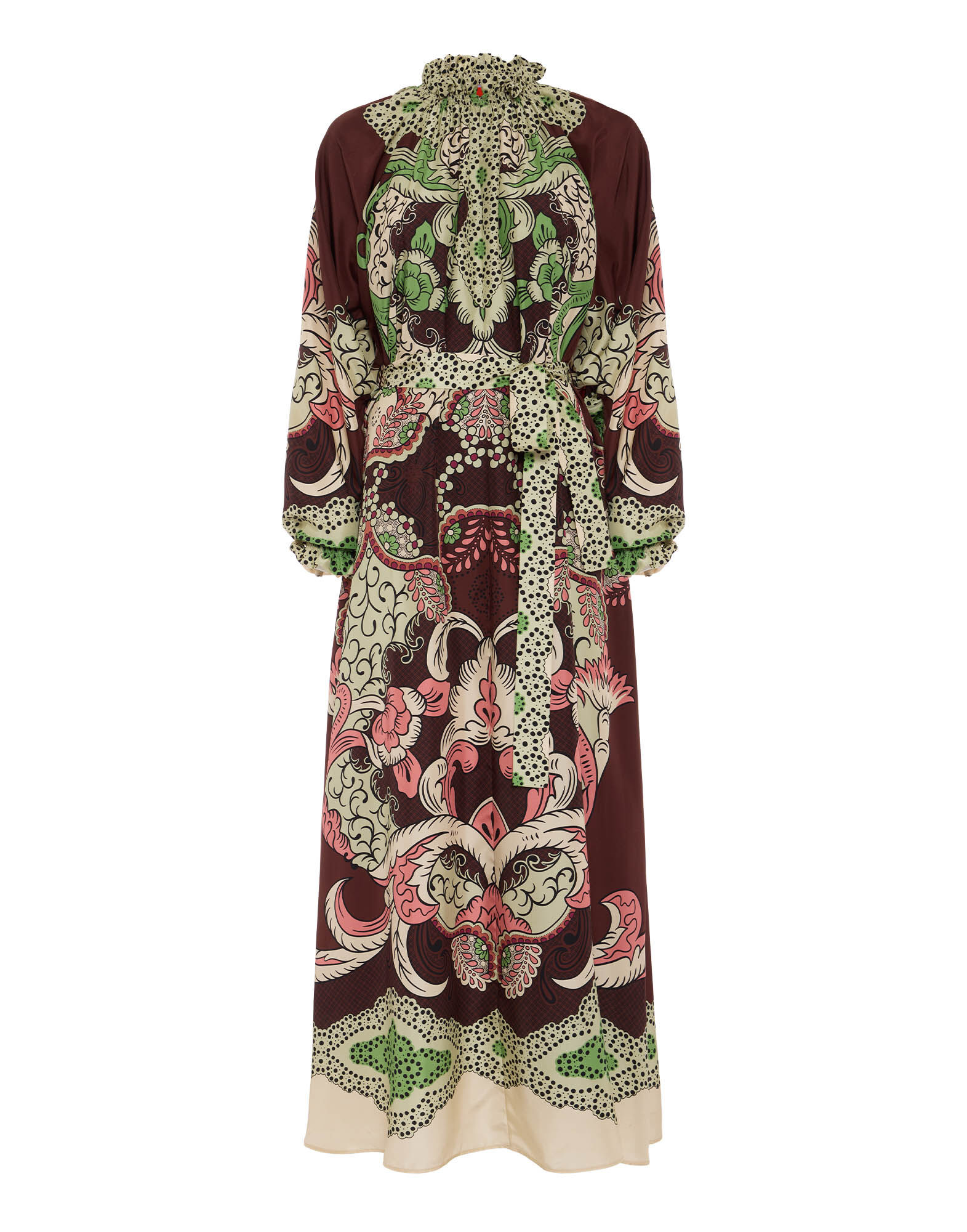 La DoubleJ Cerere Dress Portal Plac&eacute;e Brown DRE0399SIL009POR02BR11