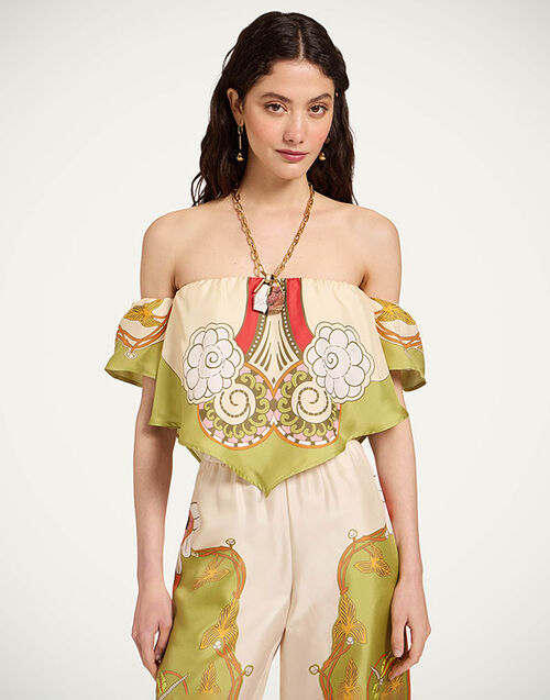 La DoubleJ Sand Dollar Top Ambrosia Plac&eacute;e Green TOP0153SIL017AMB03GR02