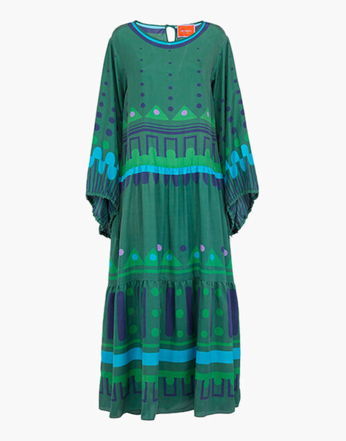 La DoubleJ Vesta Dress Handmade Dots Bordeaux Plac&eacute;e DRE0302SIL009HAD0001