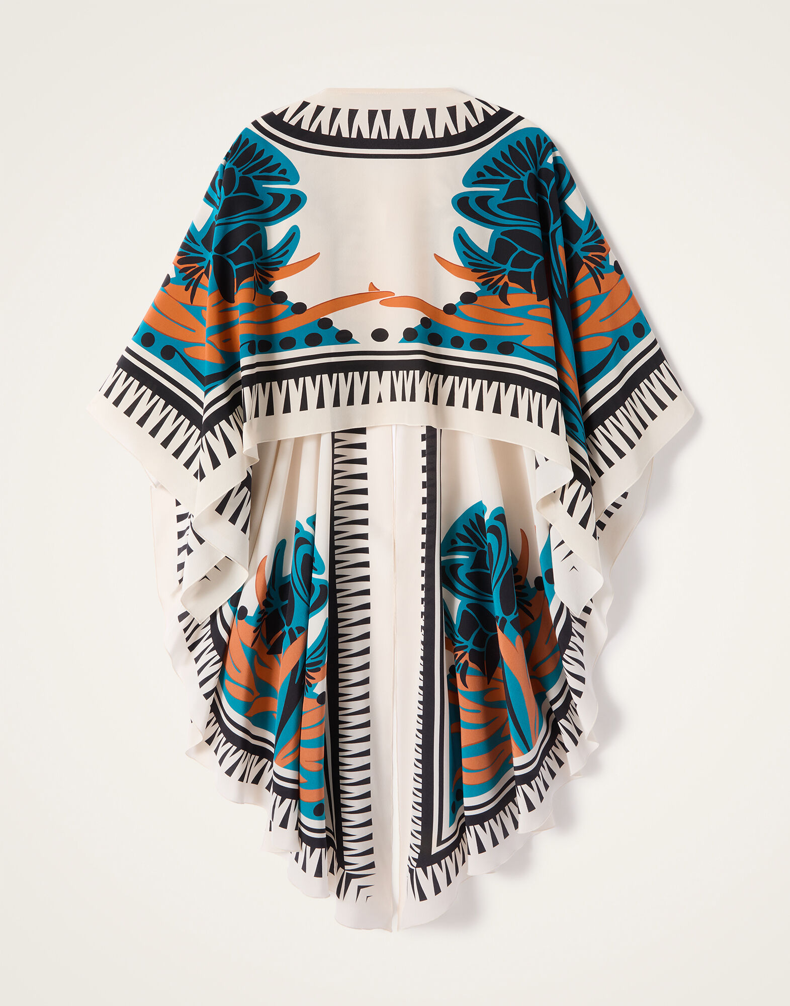 La DoubleJ Maria Cape Florence Plac&eacute;e Ivory SCA0092CRE002FLO02WH04