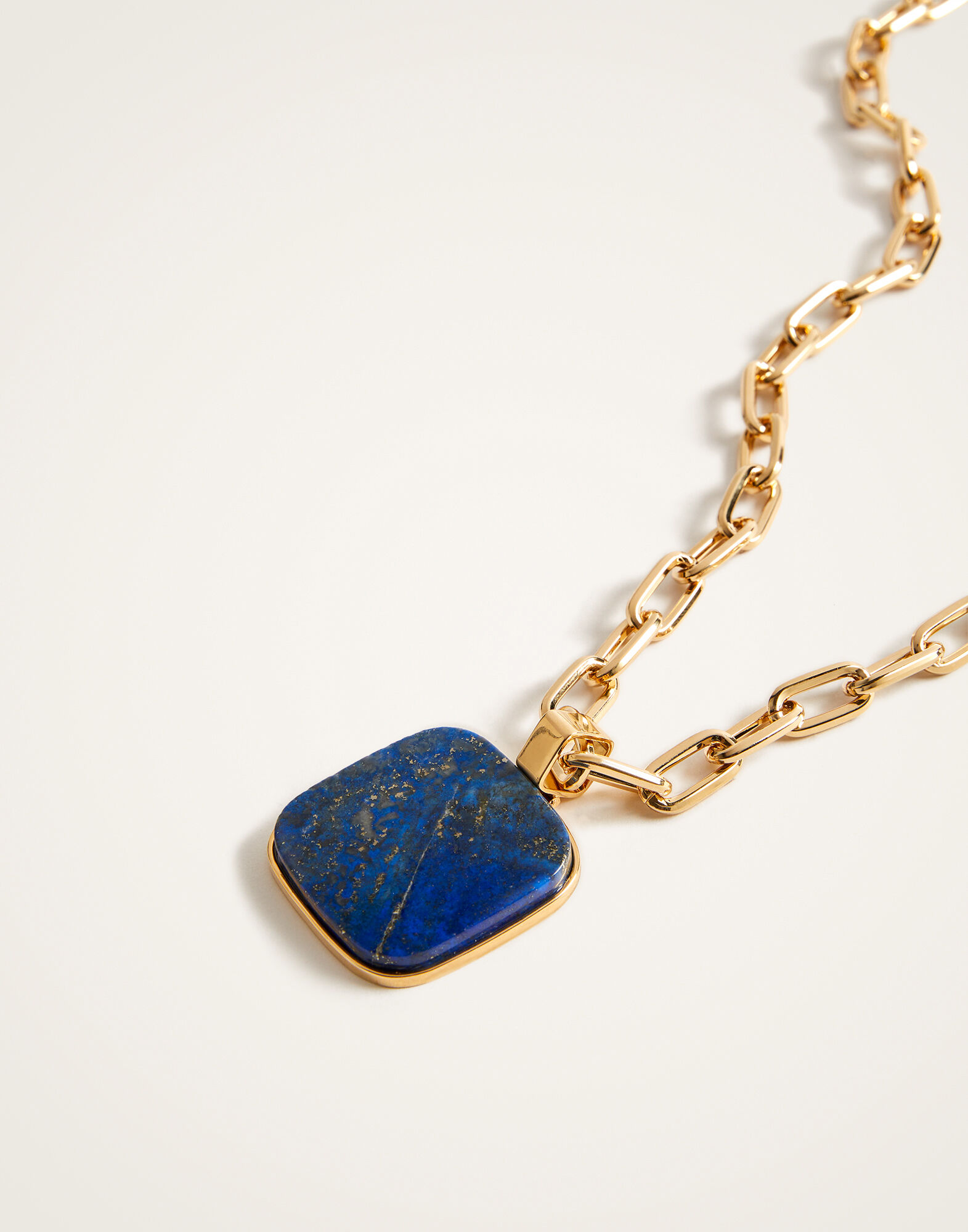 La DoubleJ Soul Pendant Necklace 24k Gold Plate & Lapis Lazuli NEC0017BRA003LAP01YE05