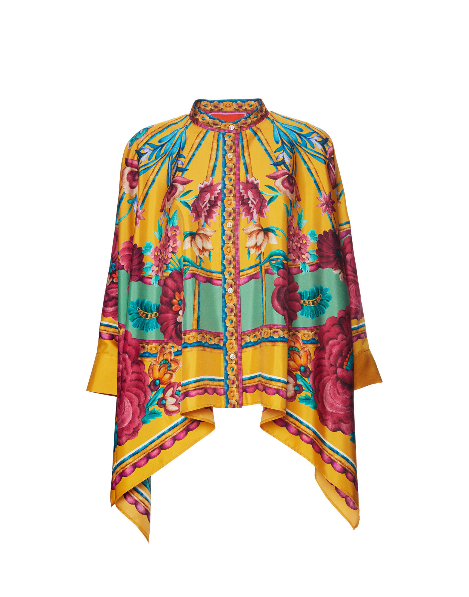 La DoubleJ Foulard Shirt Zodiac Plac&eacute;e Marigold SHI0059SIL006ZOD01OR05