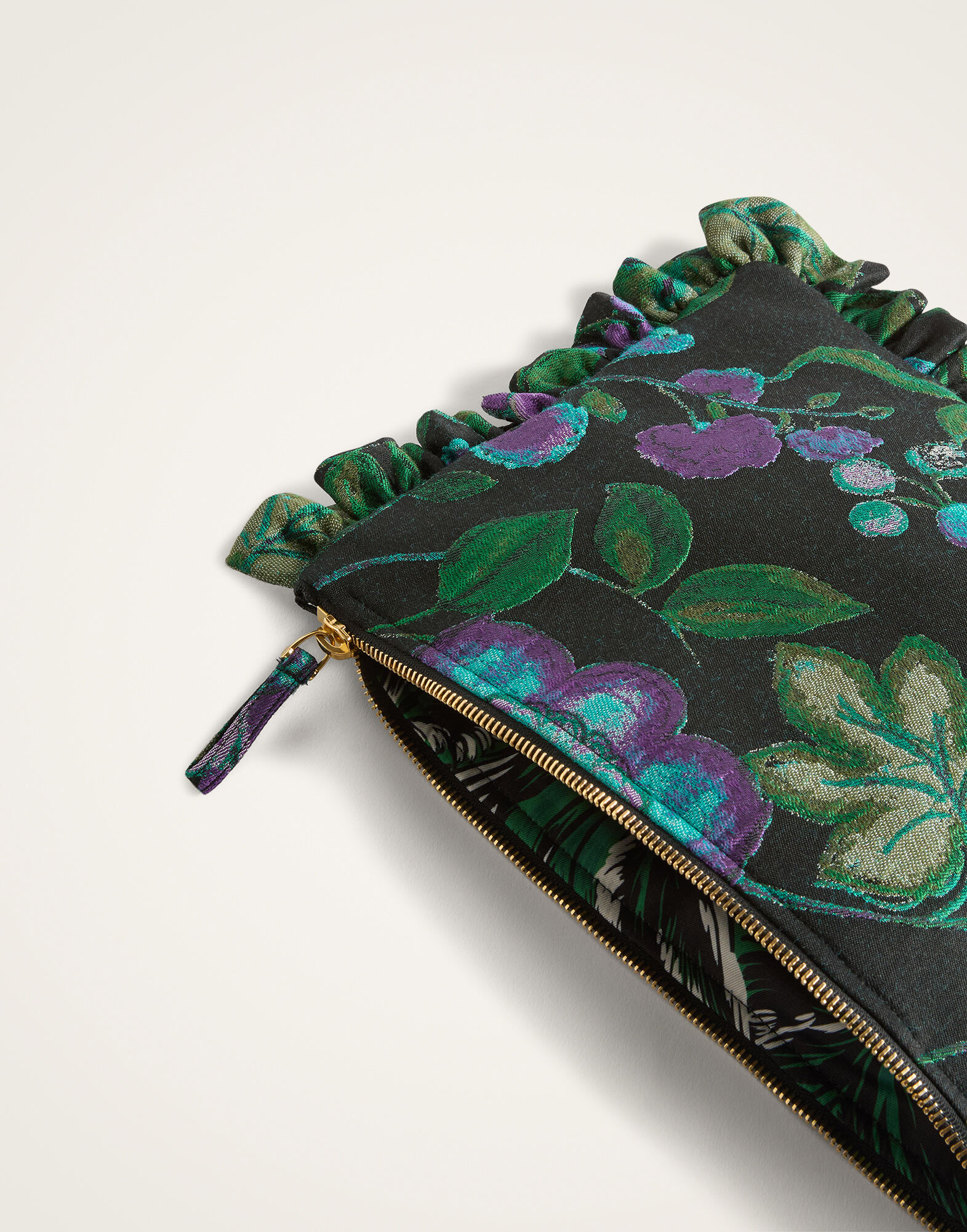 La DoubleJ Hand Pochette Botanical Black BAG0059JCQ144BOT01BL01
