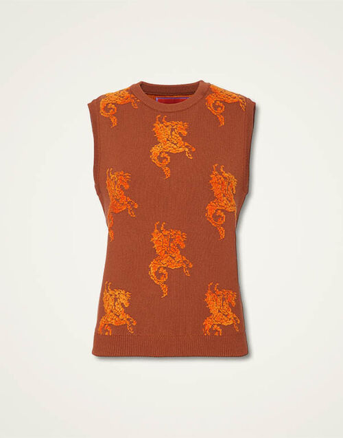 La DoubleJ Gryphos Gilet Brown PUL0212KNI121VA274BR02