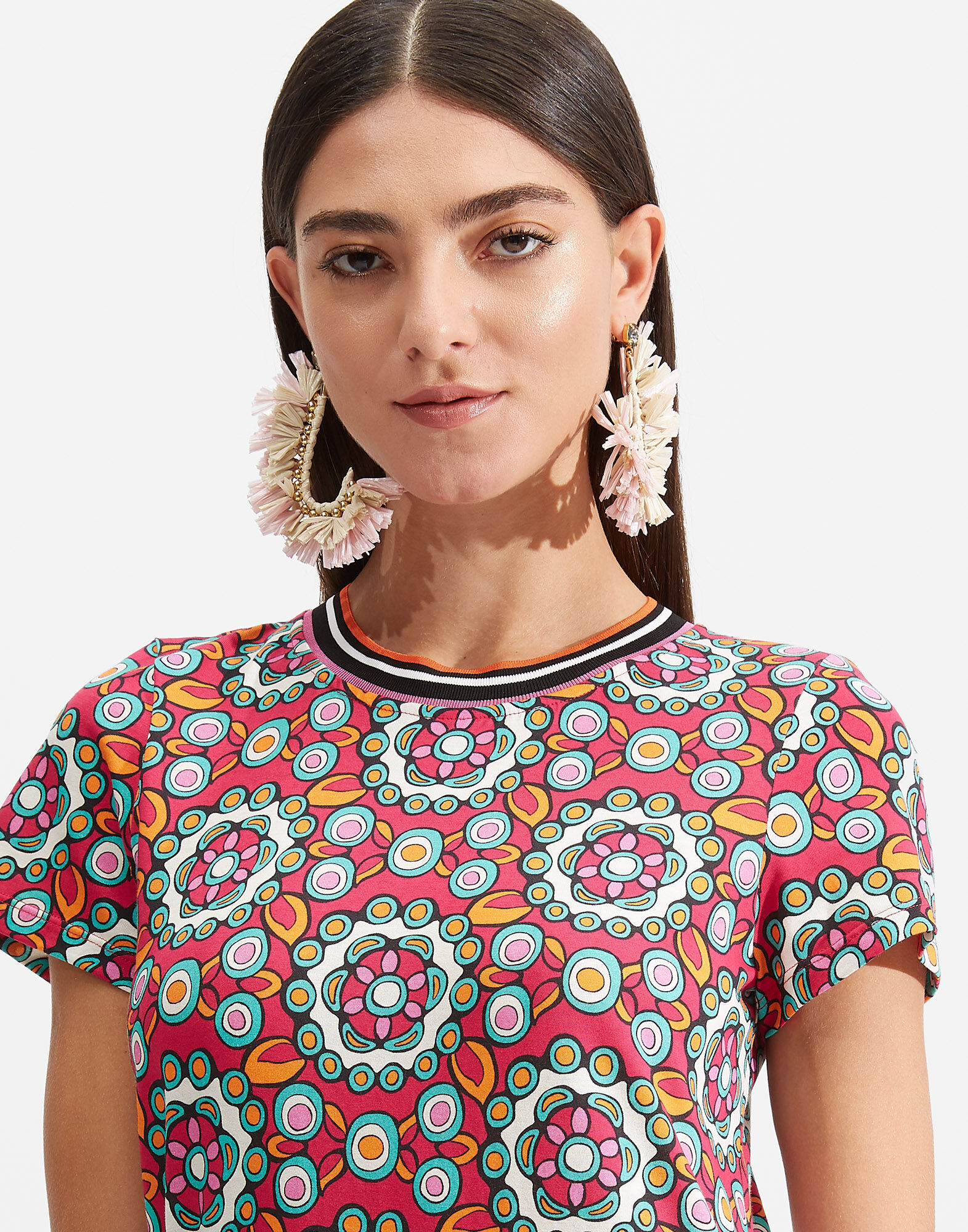 LaDoubleJ Sporty Swing Dress Kaleidoscope Fuxia DRE0247JER002KAL0004