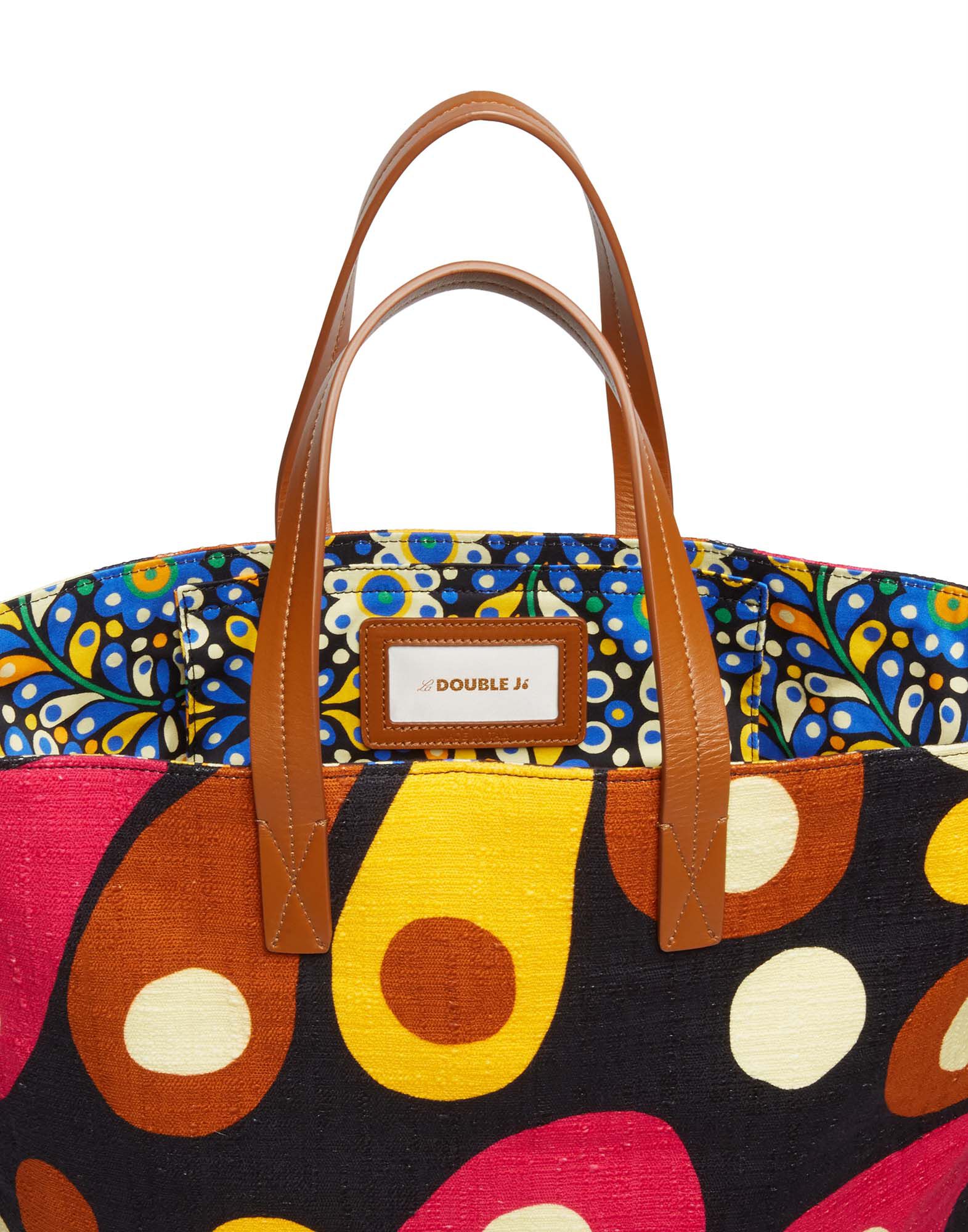 La DoubleJ Shopper Tote Bag Confetti Giallo BAG0008COT005CON0005
