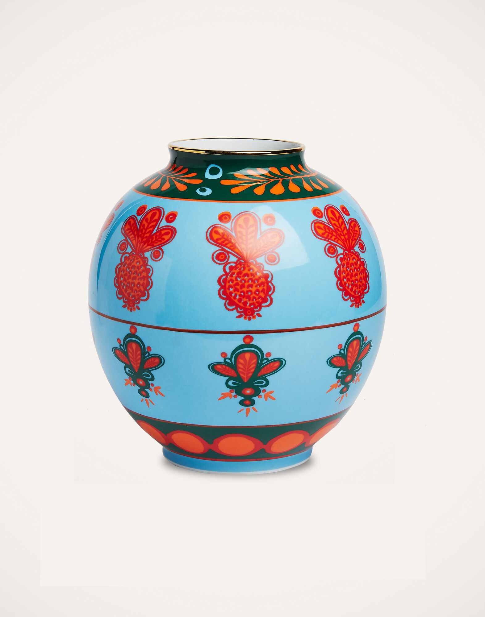 La DoubleJ Bubble Vase Pineapple Azzurro VAS0003CER001PNP0013