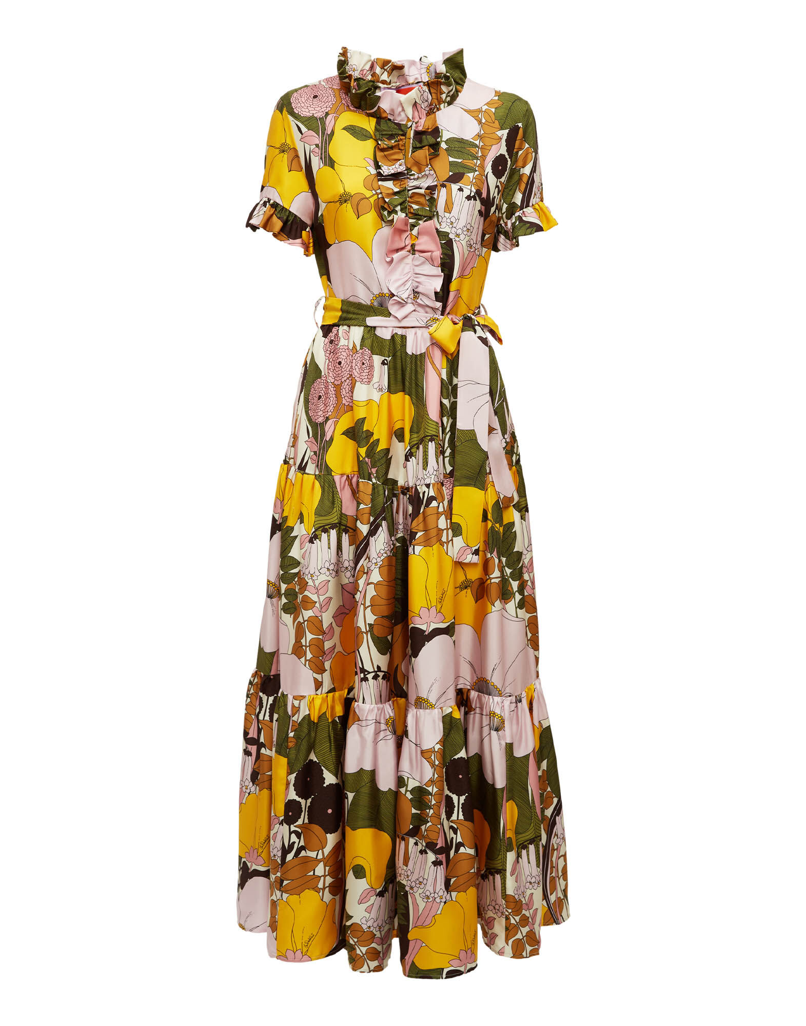 La DoubleJ Long And Sassy Dress Big Flower Rose DRE0017SIL001BFL03PI01