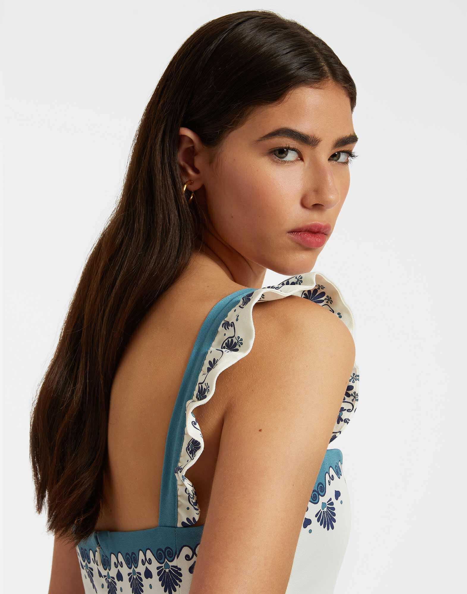 La DoubleJ Gingerbread Dress Olympus Plac&eacute;e Cream DRE0672COT037OLY01WH03