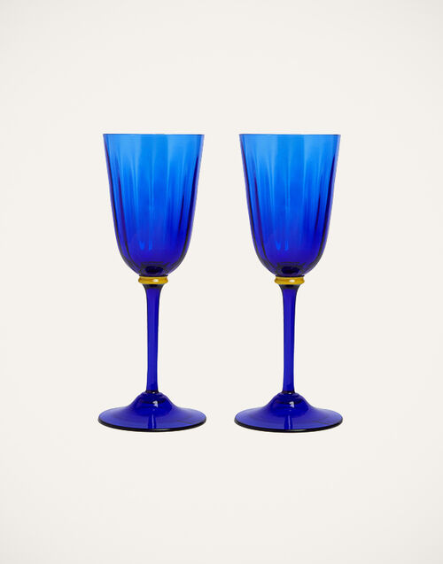 La DoubleJ Wine Glasses Set Of 2 Blue GLA0020MUR001BLU0001