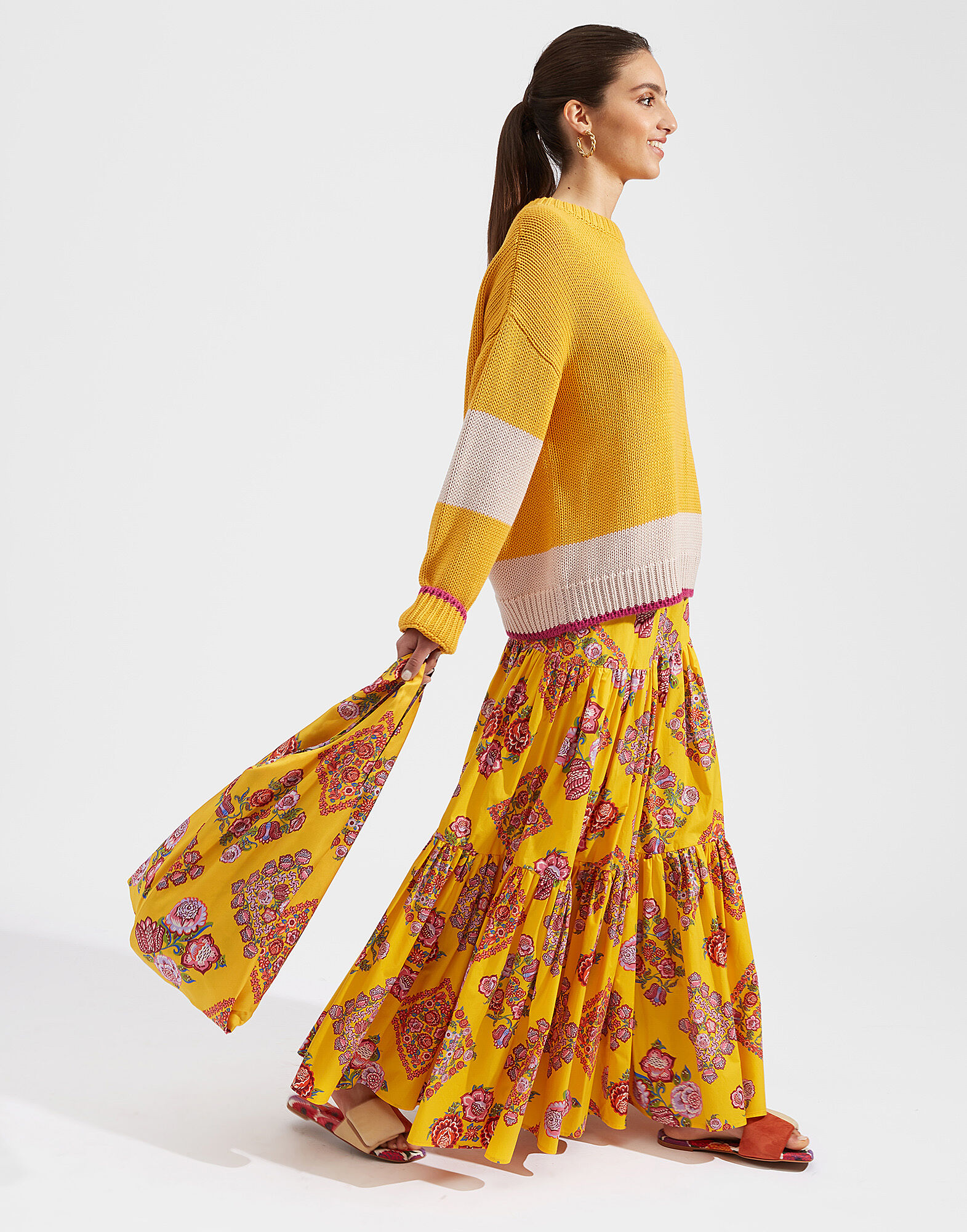 La DoubleJ Shopping Bag Cowgirl Giallo BAG0029FOD001COW0003