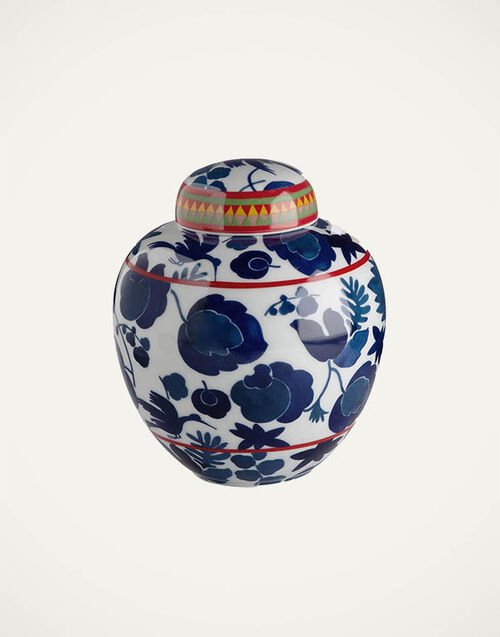 La DoubleJ Tea Jar Wildbird Blu VAS0005CER001CER0001