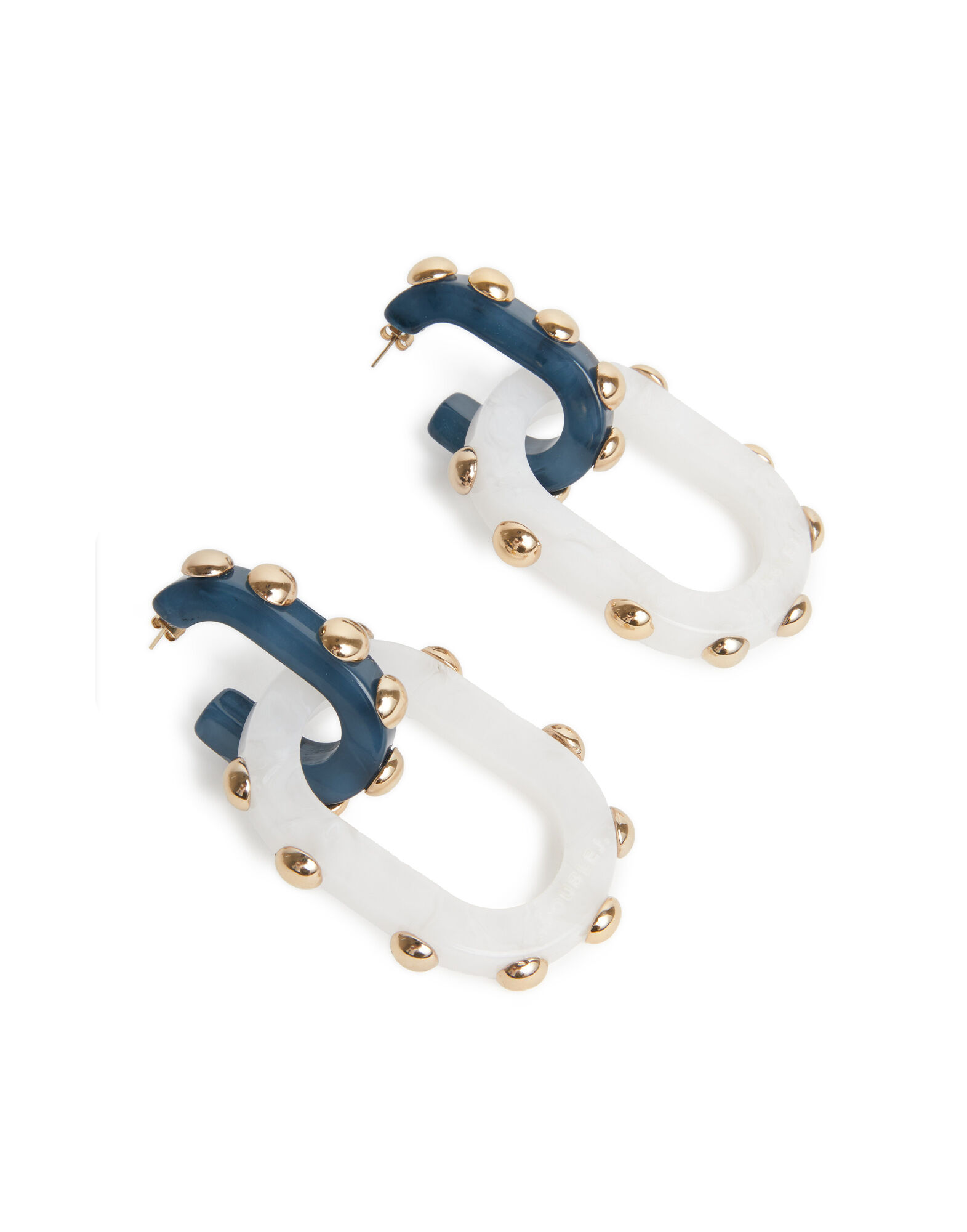 La DoubleJ Nefertiti Double Earrings Solid Teal EAR0040POL004SOLIDBU07