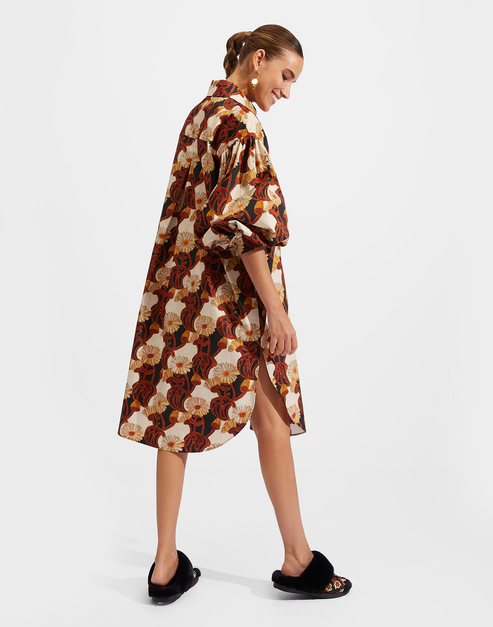 La DoubleJ Big Shirt Dress White Gerber DRE0278COT001GER0003