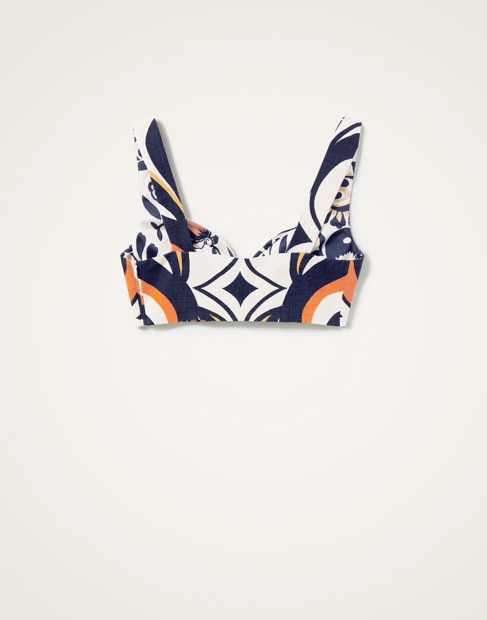 La DoubleJ Baia Crop Top Jive Macro White TOP0113COT005JIV04WH01