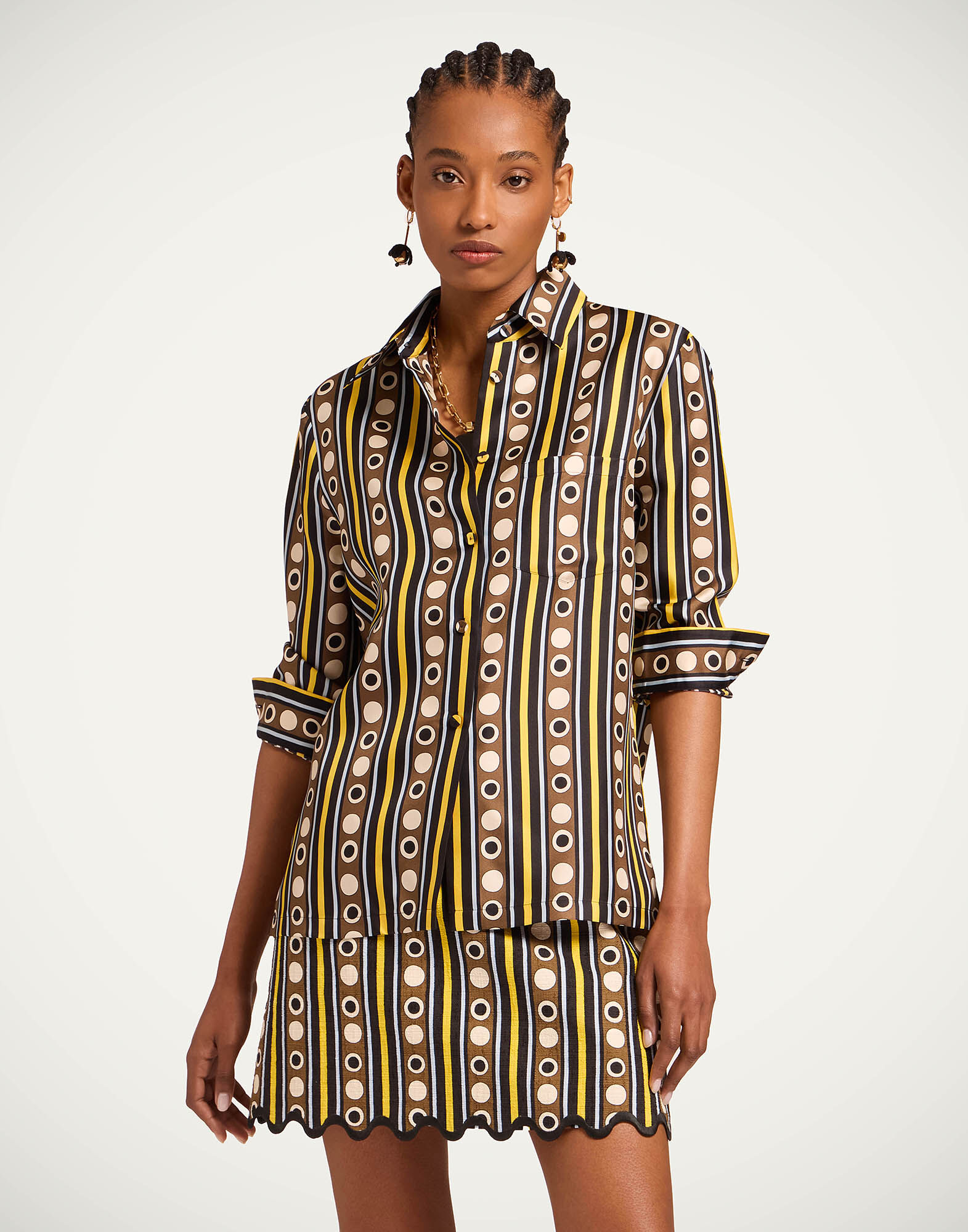 La DoubleJ Boy Shirt Sanctuary Brown SHI0001SIL001SAC01BR02