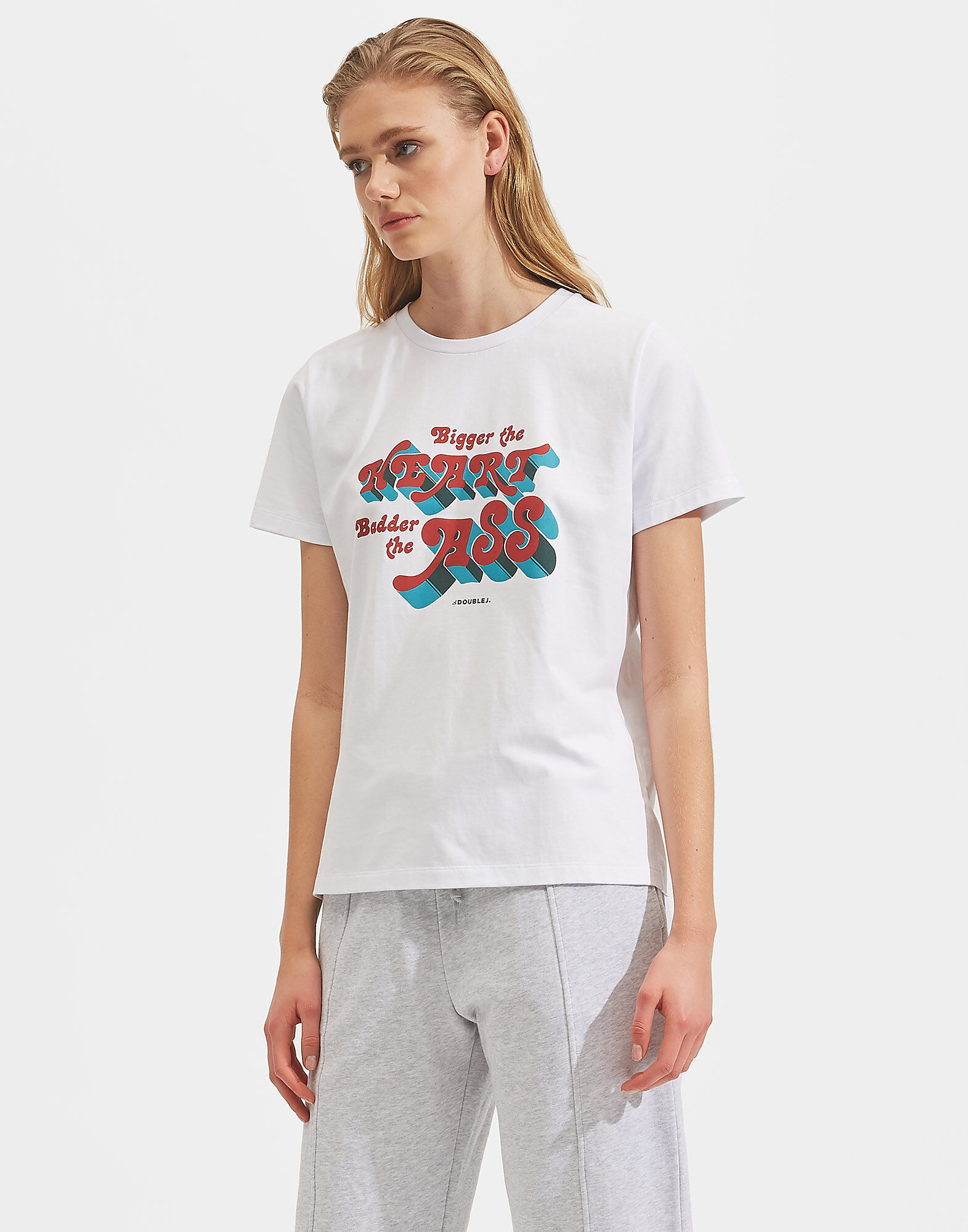 LaDoubleJ Slogan T-Shirt BadAss Slogan SHI0054JER010BAD0001