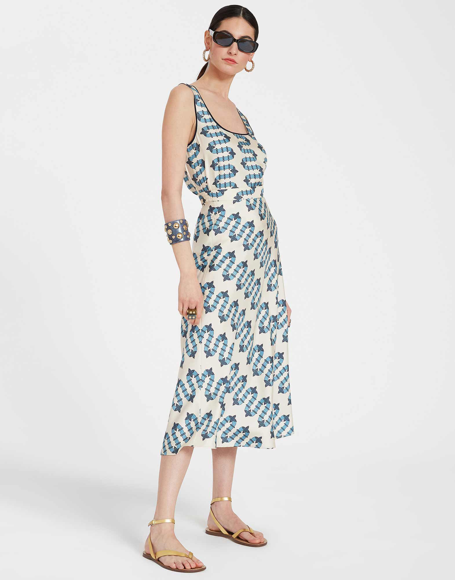 La DoubleJ Lungomare Skirt Scirocco Ivory SKI0089SIL001SCI01WH04