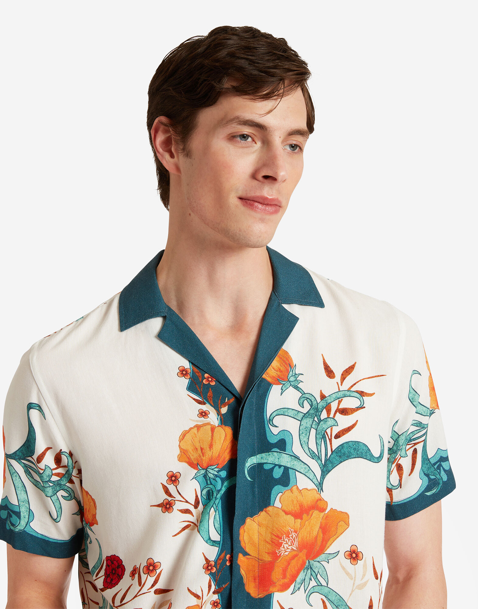 La DoubleJ Maitan Shirt Morpheus Plac&egrave;e Orange SHI0118LYO001OPI01OR02