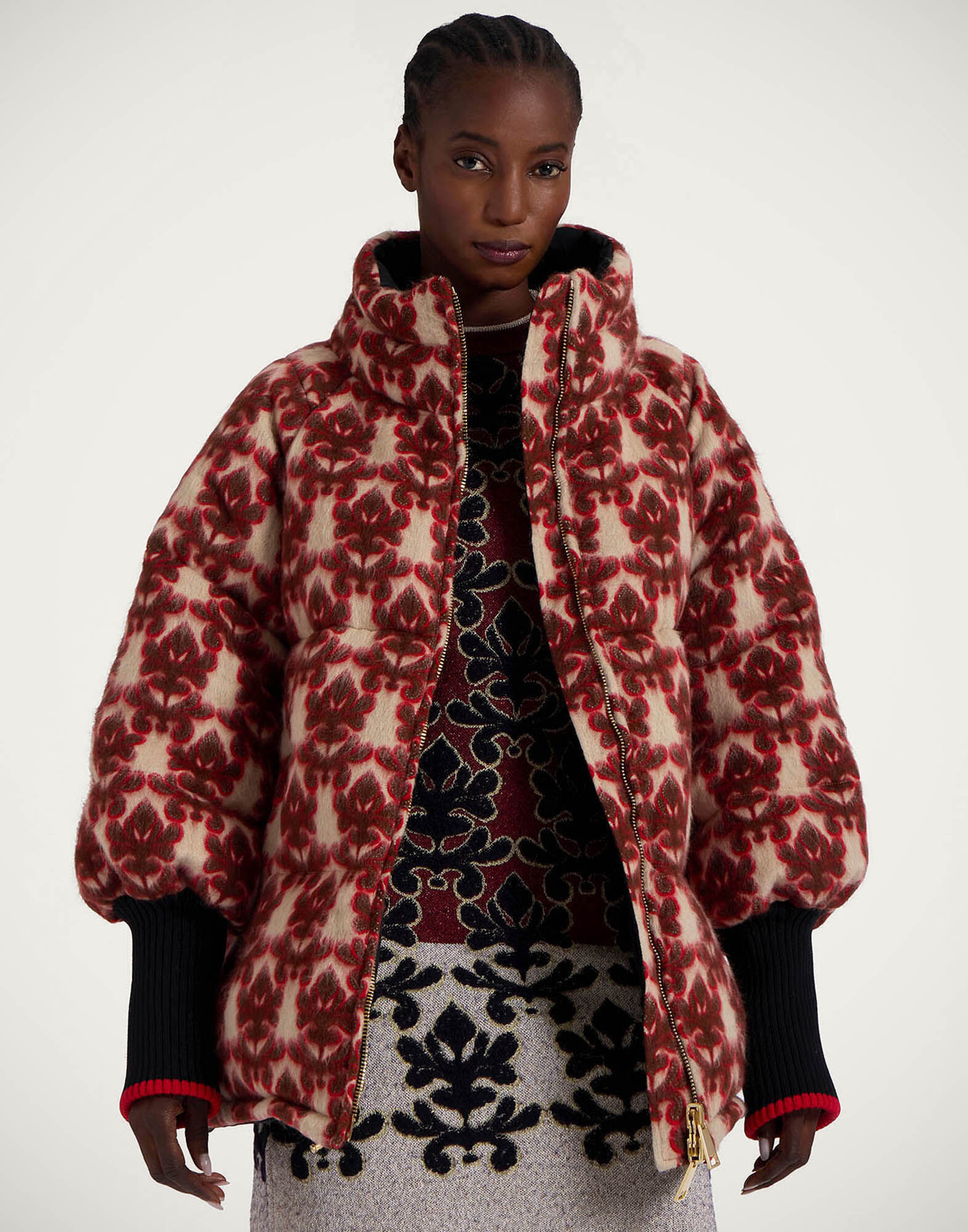 La DoubleJ St. Moritz Reversible Jacket Herald Cream DOW0015WOL022HRL02WH03