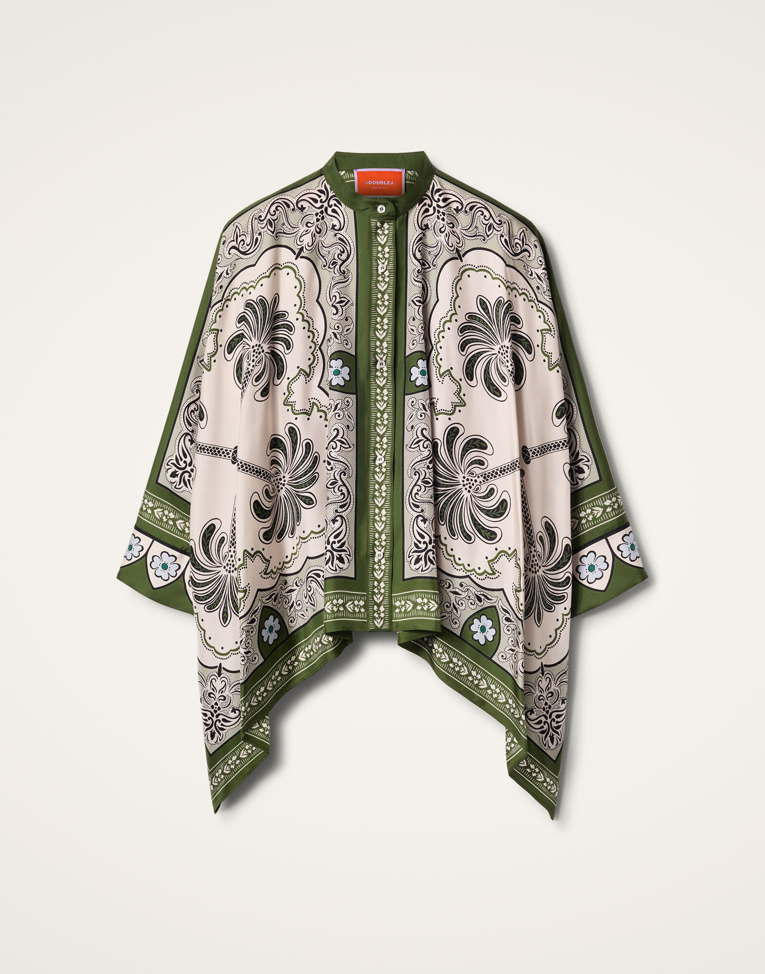 La DoubleJ Foulard Shirt Mirage Plac&eacute;e Green SHI0059SIL006AGE01GR02