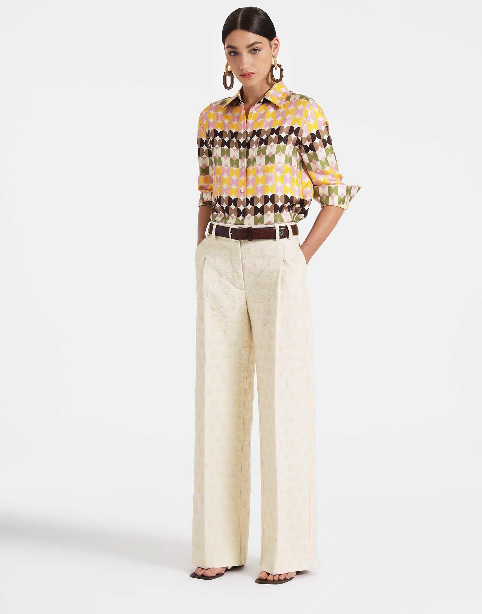 La DoubleJ Boy Shirt Mezzaluna Chocolate SHI0001SIL001MEZ01BR07