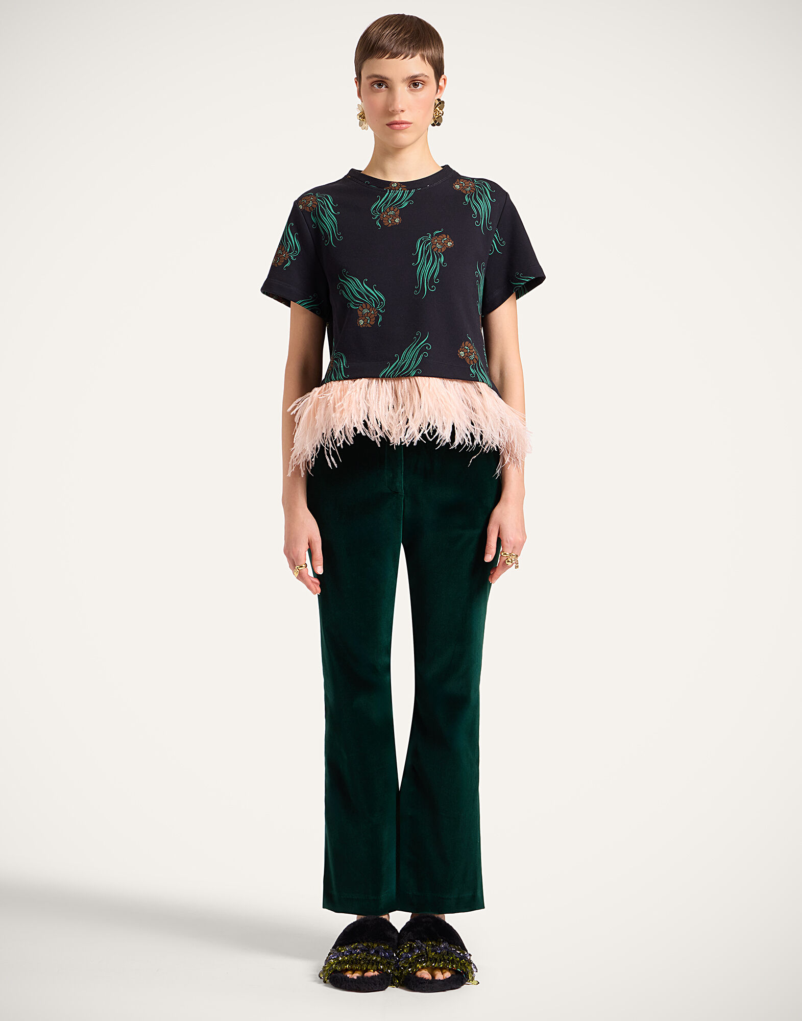 La DoubleJ 24/7 Pants Solid Blue Petrol TRO0069VEL011SOLIDBU05