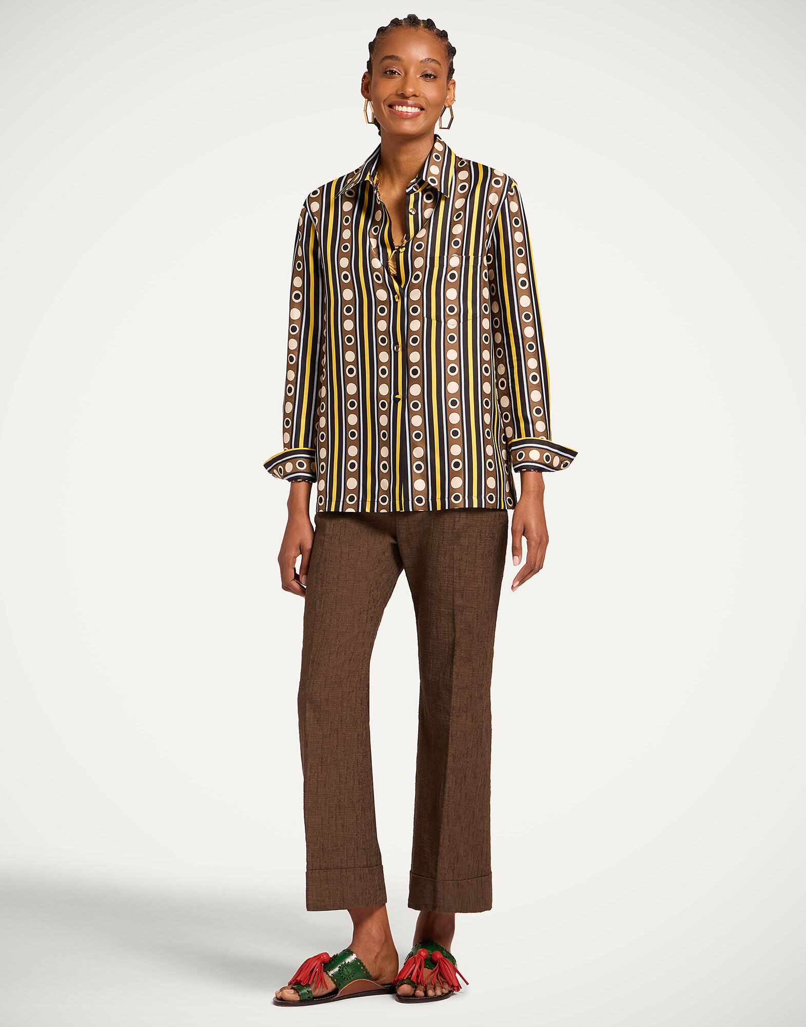 La DoubleJ Boy Shirt Sanctuary Brown SHI0001SIL001SAC01BR02